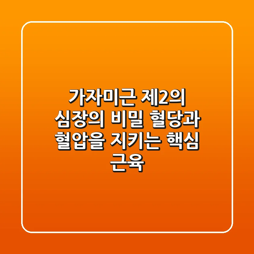 가자미근, '제2의 심장'의 비밀! 혈당과 혈압을 지키는 핵심 근육