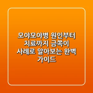 모야모야병, 원인부터 치료까지: 금쪽이 사례로 알아보는 완벽 가이드