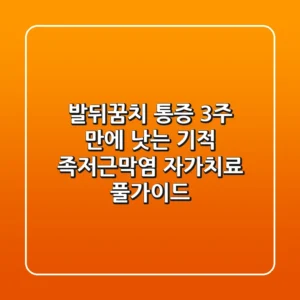 발뒤꿈치 통증, 3주 만에 낫는 기적: 족저근막염 자가치료 풀가이드