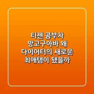 티젠 콤부차 망고구아바, 왜 다이어터의 새로운 '최애템'이 됐을까?