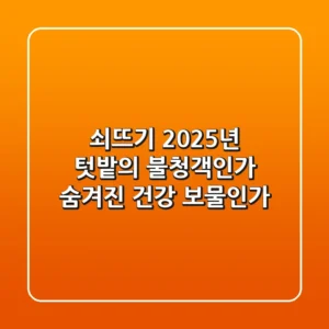 쇠뜨기, 2025년 텃밭의 불청객인가? 숨겨진 건강 보물인가?