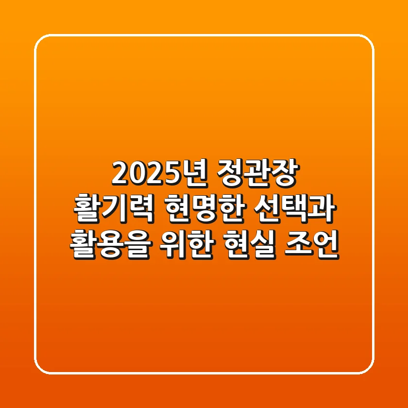 2025년 정관장 활기력, 현명한 선택과 활용을 위한 현실 조언