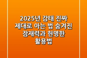 2025년 감태, 진짜 제대로 아는 법: 숨겨진 잠재력과 현명한 활용법